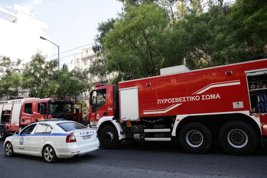 A fire caught in a storage area in Heraklion