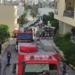 A fire in an apartment building in Heraklion revealed hidden bullets in the basement