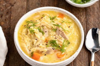 Greek Lemon Chicken Soup with Orzo (Avgolemono)