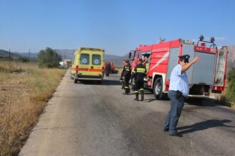 There was an operation to extricate a 38-year-old man after a traffic accident in Heraklion