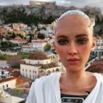 In Athens the most famous artificial intelligence robot – “Sophia” speaks fluent Greek and… poses on the Acropolis