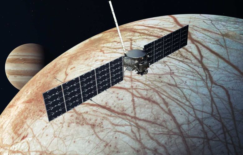 The Europa Clipper spacecraft was launched to study whether life exists on the planet Europa