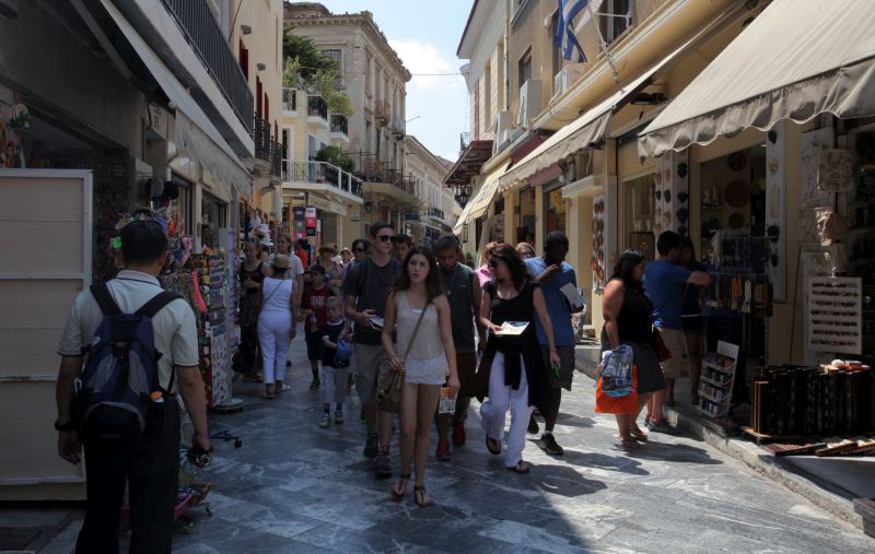 What does a study show about the touristic capacity of Athens