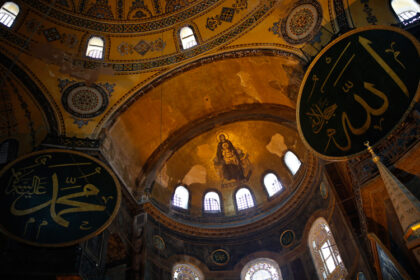 The domes of Hagia Sophia in Constantinople were built with materials from Rhodes