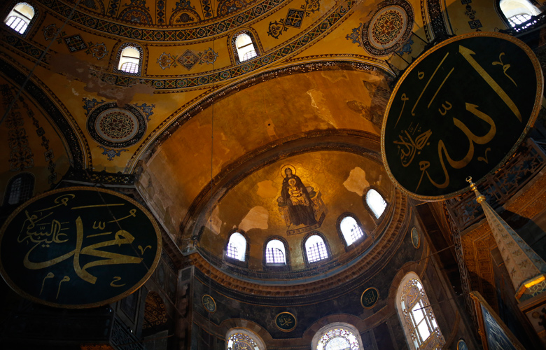 The domes of Hagia Sophia in Constantinople were built with materials from Rhodes