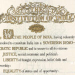 As of today: January 26, 1950 - India Constitution is in force