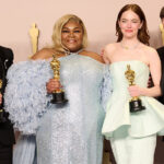 Emma Stone, Kilian Murphy, Da'vain Joe Radolf and Robert Downey J., on the Oscar 2025 scene