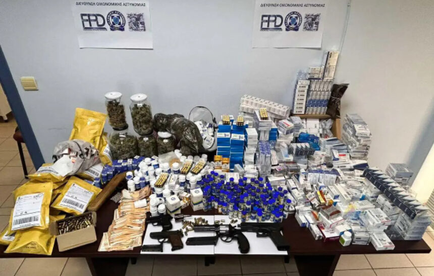 International doping network was dislocated with ELAS participation: Thousands of pills, gold bars, weapons and pounds - hundreds of arrests